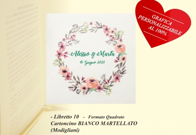 Libretto Messa 10 Cartoncino Modigliani Quadrato Bianco